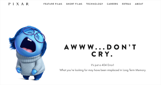 Pixar 404 Page